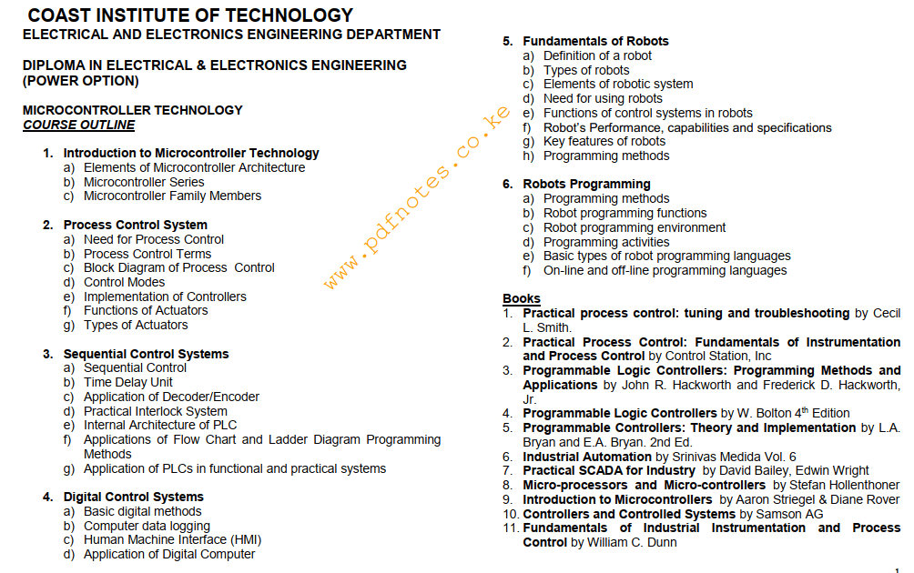 Microcontroller Technology KNEC notes pdf
