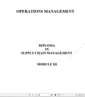 Operations Management Pdf notes KNEC