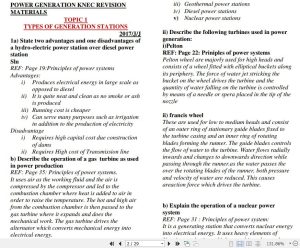 Electric Power Generation and Transmission Past Papers Questions and Answers KNECKNEC Pdf