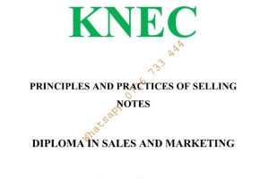 Principles and Practice of Selling Pdf notes