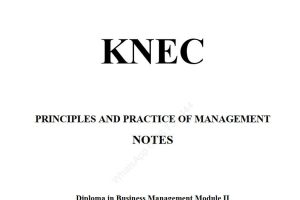 Principles and Practice of Management (PPM) notes KNEC Diploma