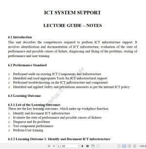 Provide ICT System Support Pdf notes