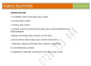 Public Relations Pdf notes