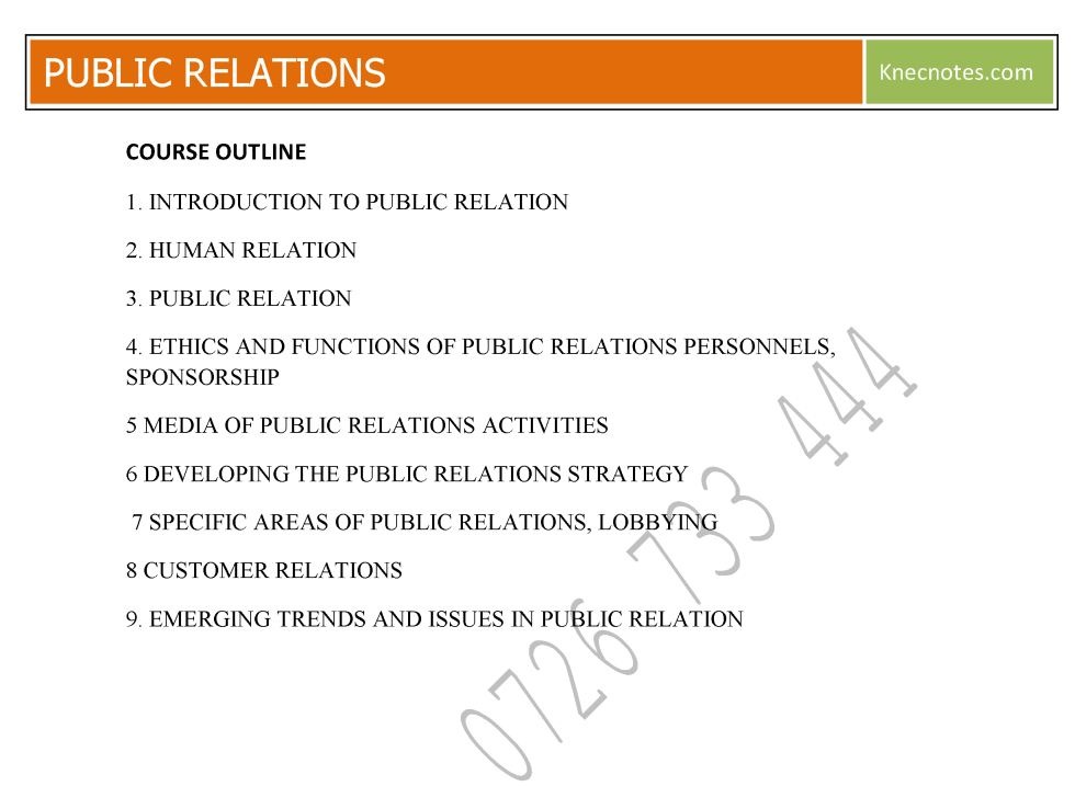 Public Relations Pdf notes