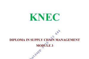 Purchasing and Supply Strategy Pdf notes KNEC