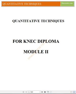 Quantitative Techniques(QT) notes KNEC Diploma