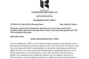 April 2026 Boardroom Dynamics Past Paper Answers