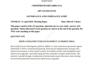 April 2026 Governance and Compliance Audit Past Paper Answers