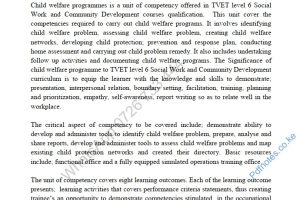 Child Welfare Programmes Learning Guide Pdf notes