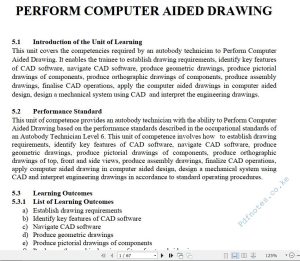 Computer Aided Drawing Pdf notes TVET CDACC Level 6