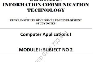 Computer Applications I (Theory Practical) Pdf notes