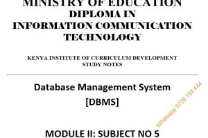 Database Management Systems (DBMS) KNEC notes