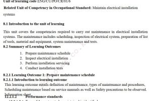  Electrical Installation Maintenance Learning Guide Pdf notes TVET CDACC Level 5