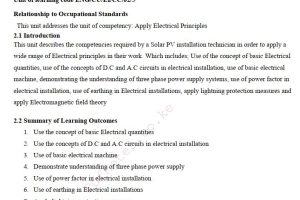Electrical Principles Learning Guide Pdf notes TVET CDACC Level 5