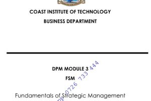 Fundamentals of Strategic Management KNEC Pdf notes