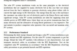 Solar System Installation/Install Solar System Learning Guide Pdf notes TVET CDACC Level 6