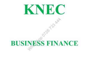 Business Finance KNEC notes