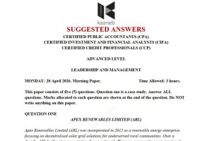 Leadership and Management April 2026 Answers