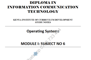 Operating Systems 1 KNEC pdf notes