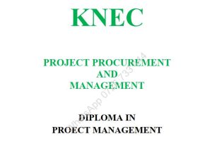 Project Procurement and Management Pdf notes KNEC