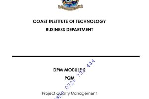 Project Quality Management KNEC pdf notes