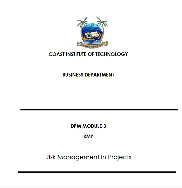 Risk Management in Projects KNEC Pdf notes
