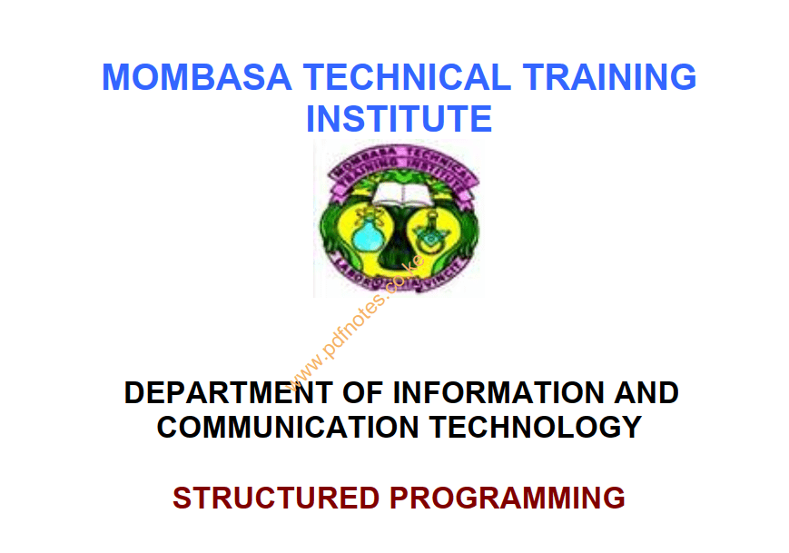 Structured Programming notes KNEC Diploma