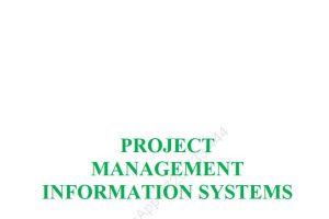 Project Management Information Systems (PMIS) Pdf notes