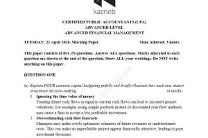 - April 2026 Advanced Financial Management Answers