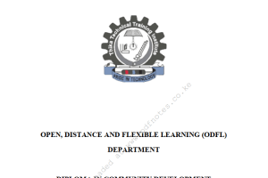 Community Based Organizations (CBO) notes pdf KNEC