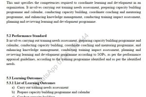Coordinate Learning and Development Learning Guide Pdf notes TVET CDACC Level 6 CBET