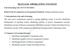 Manage Operating System Pdf notes Level 5 TVET CDACC CBET