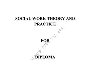 Social Work Theory and Practice pdf KNEC notes
