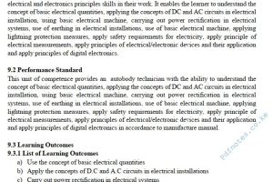 Electrical and Electronics Principles Pdf notes TVET CDACC Level 6 (Autobody)
