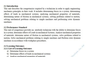 Engineering Mechanics Principles Pdf notes TVET CDACC Level 6 (Autobody)