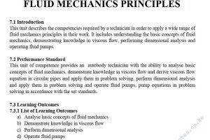 Fluid Mechanics Principles Pdf notes TVET CDACC Level 6 (Autobody)