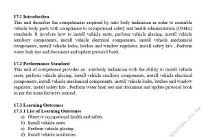 ing Vehicle Body Pdf notes TVET CDACC Level 6