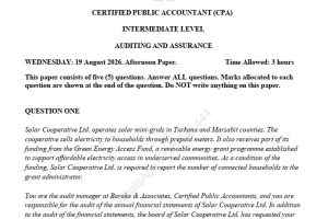 AA August 2026 Past Paper Answers